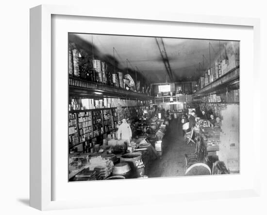Augustine Kyer Grocery Store Interior, Seattle, 1909-Ashael Curtis-Framed Giclee Print