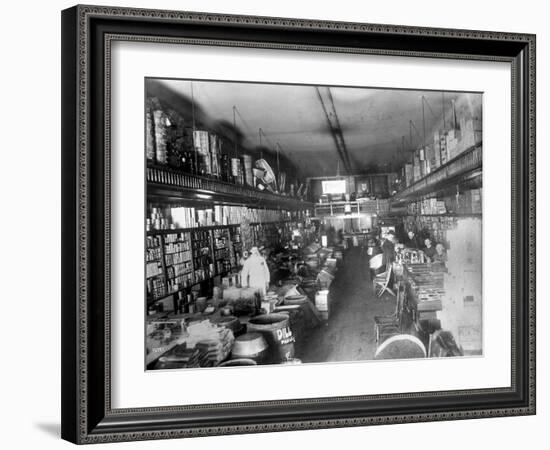 Augustine Kyer Grocery Store Interior, Seattle, 1909-Ashael Curtis-Framed Giclee Print