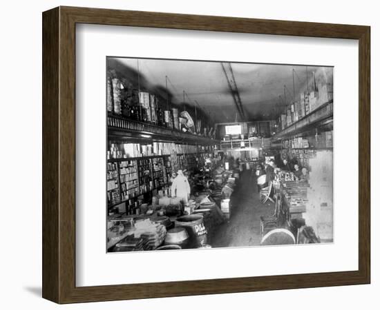 Augustine Kyer Grocery Store Interior, Seattle, 1909-Ashael Curtis-Framed Giclee Print