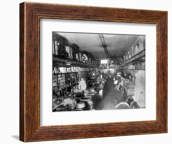 Augustine Kyer Grocery Store Interior, Seattle, 1909-Ashael Curtis-Framed Giclee Print