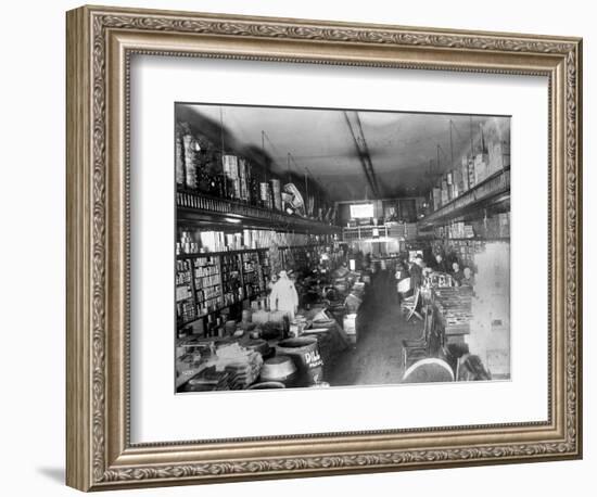 Augustine Kyer Grocery Store Interior, Seattle, 1909-Ashael Curtis-Framed Premium Giclee Print