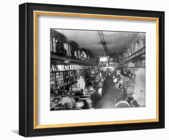 Augustine Kyer Grocery Store Interior, Seattle, 1909-Ashael Curtis-Framed Premium Giclee Print