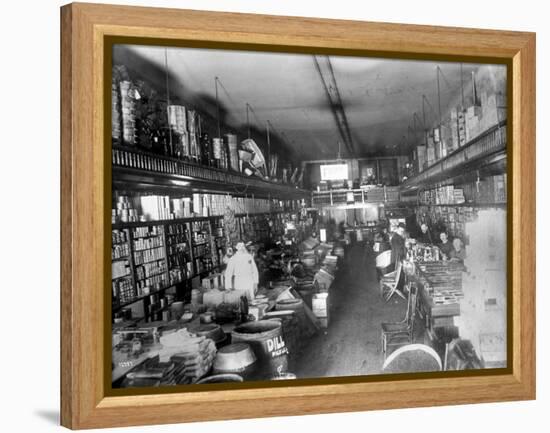 Augustine Kyer Grocery Store Interior, Seattle, 1909-Ashael Curtis-Framed Premier Image Canvas