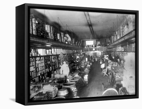 Augustine Kyer Grocery Store Interior, Seattle, 1909-Ashael Curtis-Framed Premier Image Canvas