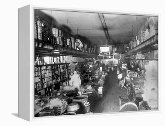 Augustine Kyer Grocery Store Interior, Seattle, 1909-Ashael Curtis-Framed Premier Image Canvas
