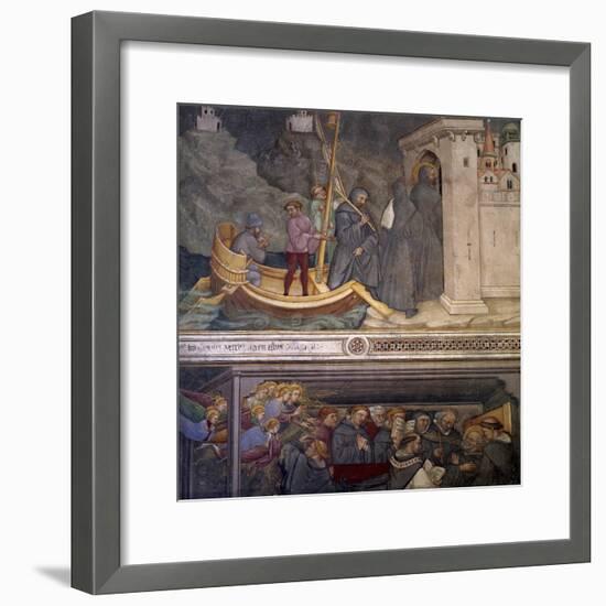 Augustine Returning to Carthage, Saint's Death, Scene from Life of Saint Augustine, 1420-1425-Ottaviano Nelli-Framed Giclee Print