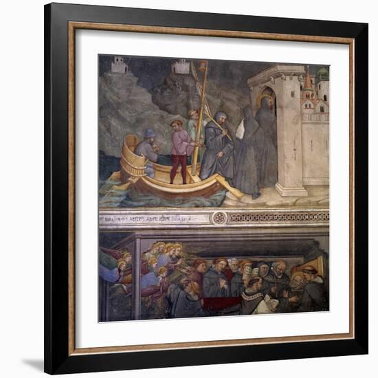 Augustine Returning to Carthage, Saint's Death, Scene from Life of Saint Augustine, 1420-1425-Ottaviano Nelli-Framed Giclee Print