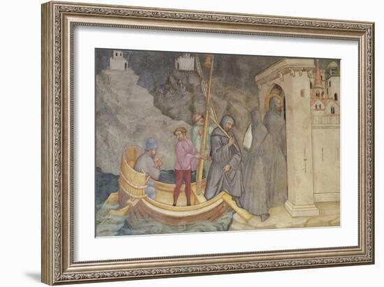 Augustine Returning to Carthage, Scene from Life of Saint Augustine, 1420-1425-Ottaviano Nelli-Framed Giclee Print