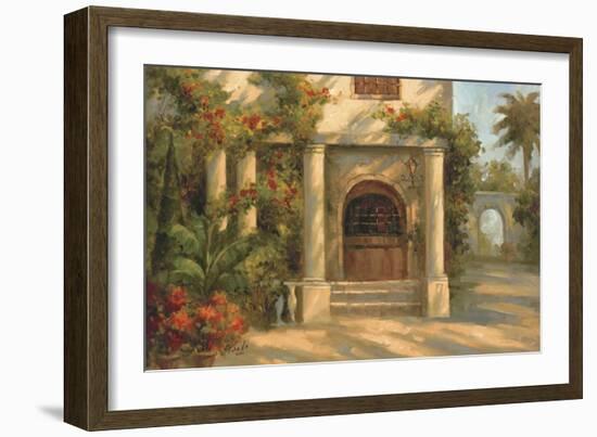 Augustine's Courtyard-Enrique Bolo-Framed Art Print