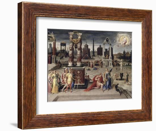 Augustus and the Tiburtine Sibyl, 16th century-Antoine Caron-Framed Giclee Print