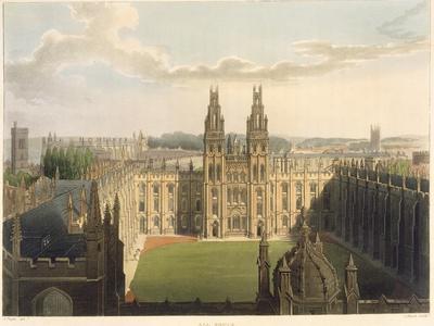 All Souls College, Ttop of Radcliffe Library, History of Oxford, Engraved by J. Bluck All Souls College, Ttop of Radcliffe Library, History of Oxford, Engraved by J. Bluck
