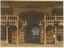 Interior of Bodleian Library, Illustration from 'History of Oxford', engraved by Joseph Stadler-Augustus Charles Pugin-Giclee Print