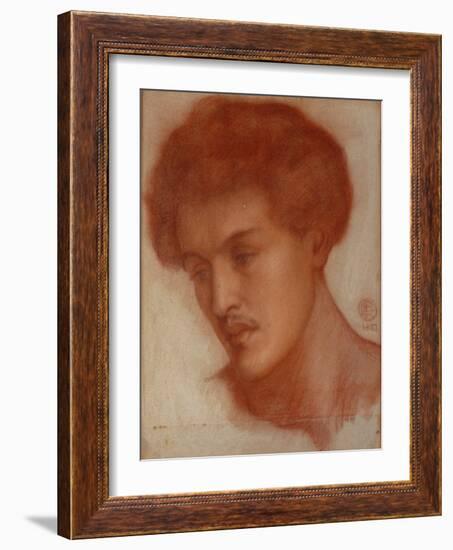Augustus Howell, 1867 (Red Chalk on Paper)-Dante Gabriel Rossetti-Framed Giclee Print