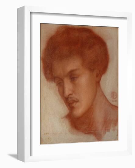 Augustus Howell, 1867 (Red Chalk on Paper)-Dante Gabriel Rossetti-Framed Giclee Print