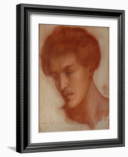 Augustus Howell, 1867 (Red Chalk on Paper)-Dante Gabriel Rossetti-Framed Giclee Print