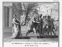 Marcus Antonius Believing Cleopatra Dead Kills Himself to Cleopatra's Distress-Augustyn Mirys-Framed Art Print