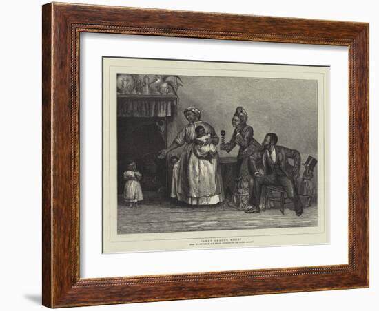 Aunt Chloe's Visit-Alfred Edward Emslie-Framed Giclee Print