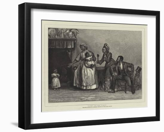 Aunt Chloe's Visit-Alfred Edward Emslie-Framed Giclee Print