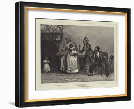 Aunt Chloe's Visit-Alfred Edward Emslie-Framed Giclee Print