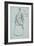 Auntie Bee in Her Rashelfe Coat (Pen and Ink)-Joseph Crawhall-Framed Giclee Print