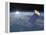 Aura Satellite Orbiting Earth and Rising Sun-null-Framed Stretched Canvas