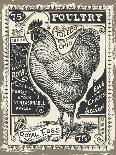 Vintage Rooster Poultry Butcher Blackboard Chicken Beef. Butchery Hen Food Chalk Board Shop. Retro-aurielaki-Art Print