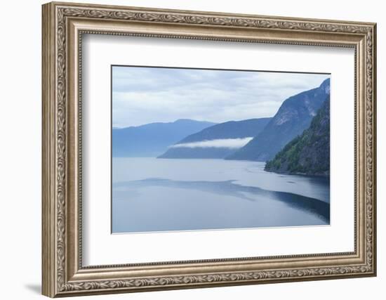 Aurlandsfjord, a Branch of Sognefjord Near the Small Town of Flam, Norway, Scandinavia, Europe-Amanda Hall-Framed Photographic Print