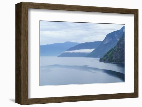 Aurlandsfjord, a Branch of Sognefjord Near the Small Town of Flam, Norway, Scandinavia, Europe-Amanda Hall-Framed Photographic Print