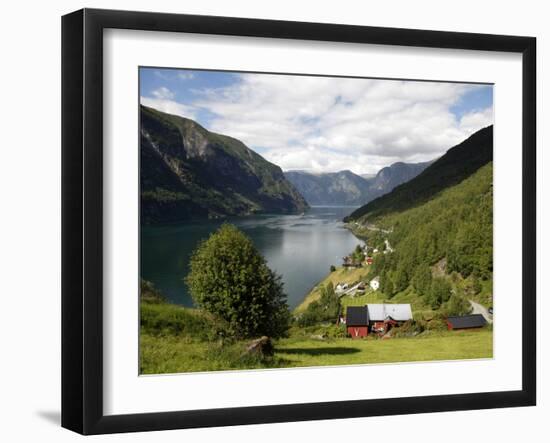 Aurlandsfjorden Near Flam, Sogn Og Fjordane, Norway, Scandinavia, Europe-Hans Peter Merten-Framed Photographic Print