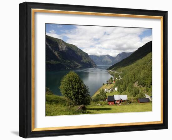 Aurlandsfjorden Near Flam, Sogn Og Fjordane, Norway, Scandinavia, Europe-Hans Peter Merten-Framed Photographic Print