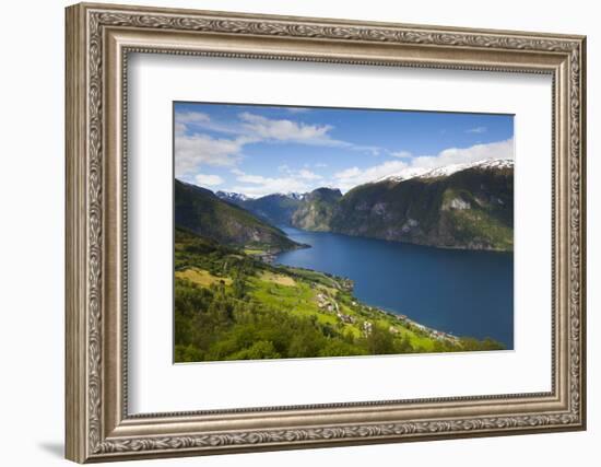 Aurlandsvangen Overview, Aurlands Fjord, Sogn Og Fjordane, Norway, Scandinavia, Europe-Doug Pearson-Framed Photographic Print