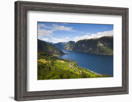 Aurlandsvangen Overview, Aurlands Fjord, Sogn Og Fjordane, Norway, Scandinavia, Europe-Doug Pearson-Framed Photographic Print