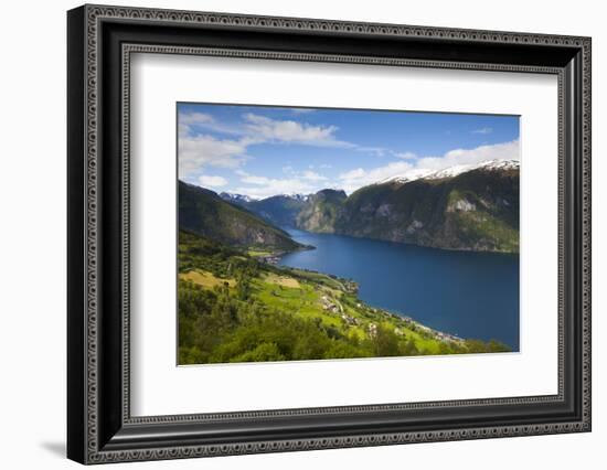 Aurlandsvangen Overview, Aurlands Fjord, Sogn Og Fjordane, Norway, Scandinavia, Europe-Doug Pearson-Framed Photographic Print