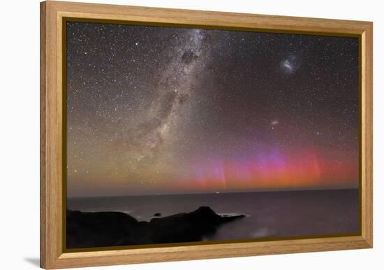 Aurora Australis And Milky Way-Alex Cherney-Framed Premier Image Canvas