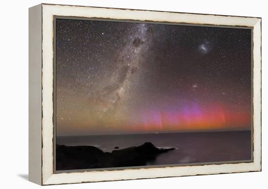 Aurora Australis And Milky Way-Alex Cherney-Framed Premier Image Canvas