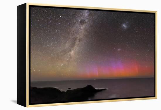 Aurora Australis And Milky Way-Alex Cherney-Framed Premier Image Canvas