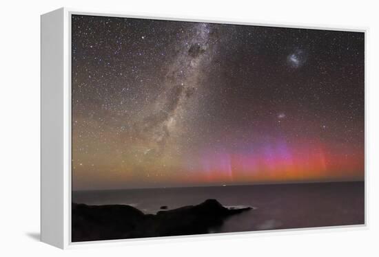 Aurora Australis And Milky Way-Alex Cherney-Framed Premier Image Canvas