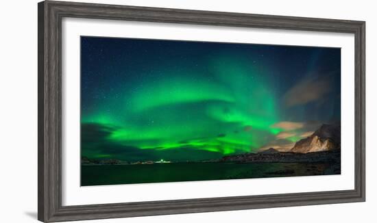 Aurora Borealis Above Ramberg, Lofoten, Nordland, Norway-null-Framed Photographic Print