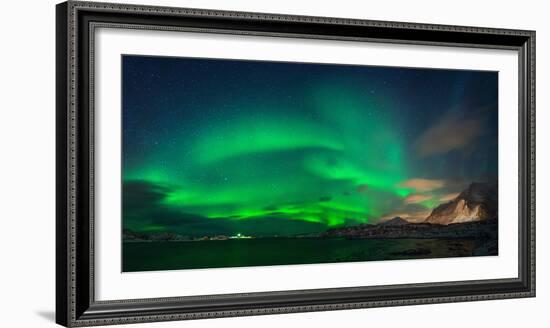 Aurora Borealis Above Ramberg, Lofoten, Nordland, Norway-null-Framed Photographic Print