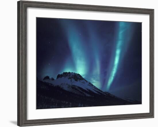 Aurora Borealis Above the Brooks Range, Gates of the Arctic National Park, Alaska, USA-Hugh Rose-Framed Photographic Print