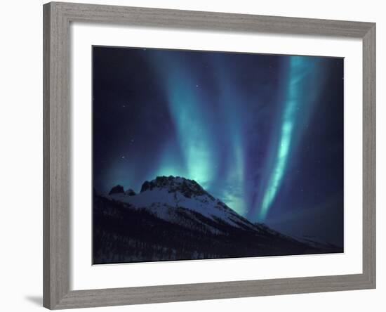 Aurora Borealis Above the Brooks Range, Gates of the Arctic National Park, Alaska, USA-Hugh Rose-Framed Photographic Print