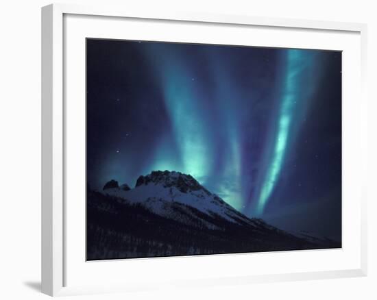 Aurora Borealis Above the Brooks Range, Gates of the Arctic National Park, Alaska, USA-Hugh Rose-Framed Photographic Print