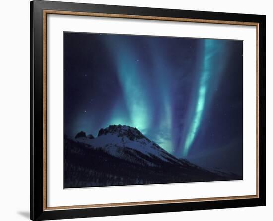 Aurora Borealis Above the Brooks Range, Gates of the Arctic National Park, Alaska, USA-Hugh Rose-Framed Photographic Print