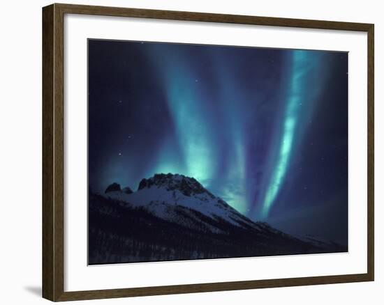 Aurora Borealis Above the Brooks Range, Gates of the Arctic National Park, Alaska, USA-Hugh Rose-Framed Photographic Print