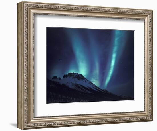 Aurora Borealis Above the Brooks Range, Gates of the Arctic National Park, Alaska, USA-Hugh Rose-Framed Photographic Print