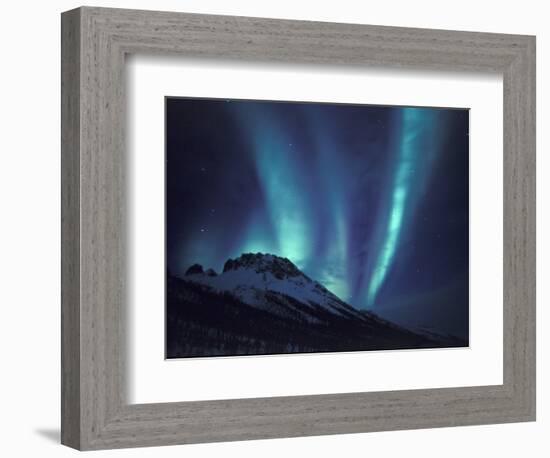 Aurora Borealis Above the Brooks Range, Gates of the Arctic National Park, Alaska, USA-Hugh Rose-Framed Photographic Print