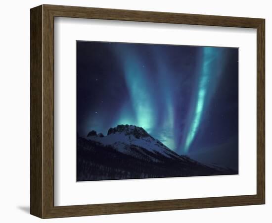 Aurora Borealis Above the Brooks Range, Gates of the Arctic National Park, Alaska, USA-Hugh Rose-Framed Photographic Print