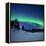 Aurora Borealis and a Shooting Star in the Woods of Troms County, Norway-Stocktrek Images-Framed Premier Image Canvas