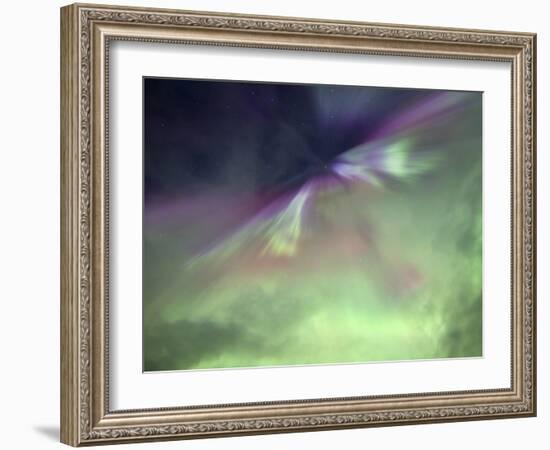 Aurora Borealis And Big Dipper Burst, Canada-Stocktrek Images-Framed Photographic Print