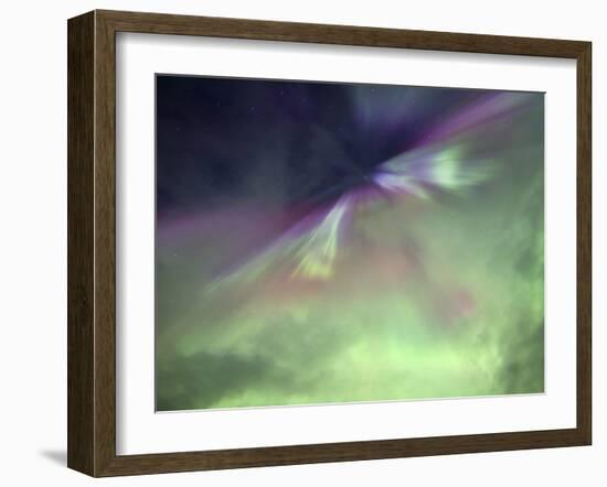 Aurora Borealis And Big Dipper Burst, Canada-Stocktrek Images-Framed Photographic Print